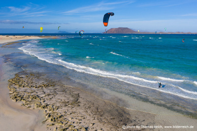 Kitesurfing Flag Beach and Lobos Island, Fuerteventura