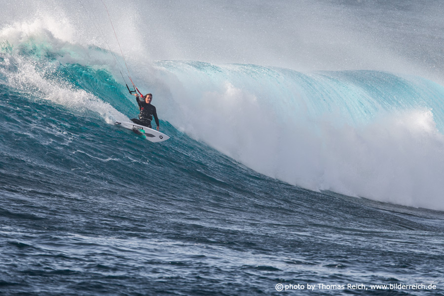 Julia Castro Kitesurfing Big Waves