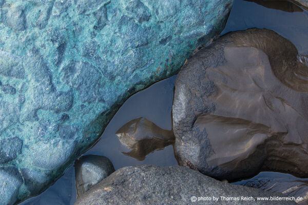 Colored rocks, Barranco de las Angustias, La Palma