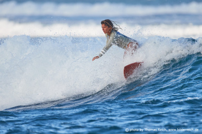 Female surf rider