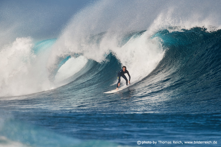 Surfing Barrels Fuerteventura