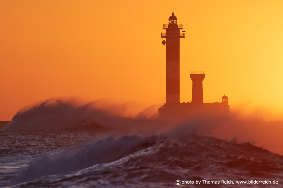 Lighthouse and orange sky Fuerteventura North