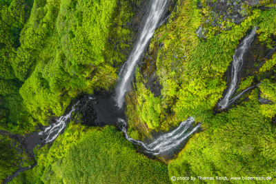 Water Falls from above Flores Azores