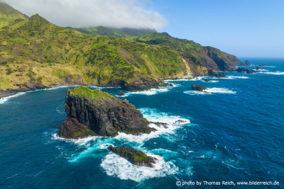 Gigantic cliffs Flores Island Azores