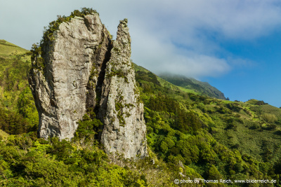 Rock at Lajedo Flores Island Azoren