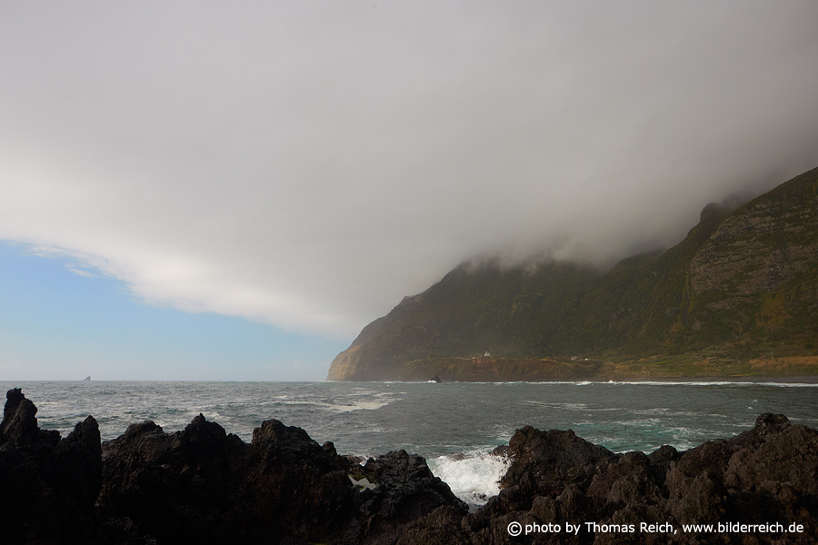 Fog clouds Flores Azores