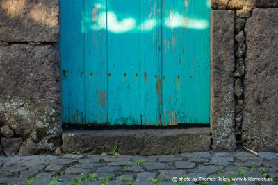 Coloured wooden door São Jorge Azores