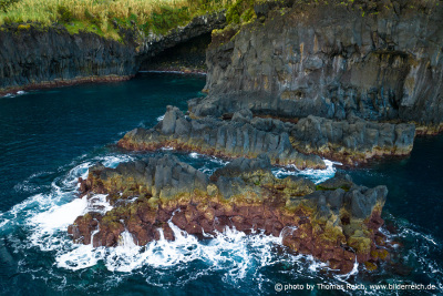 View of natural Pools, São Jorge island Azores