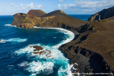 Volcanic landscape Capelinhos Faial Azores