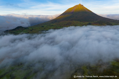 Aerial view Ponta do Pico Azores